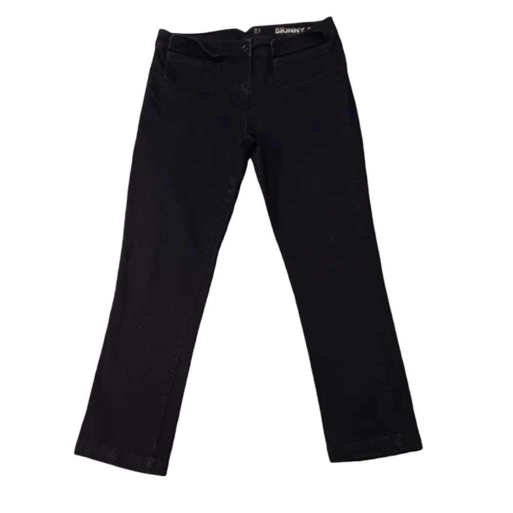 NY&C WOMEN'S SIZE 8 DARK BLUE DENIM LOW RISE SKINNY ANKLE STRETCH JEANS.